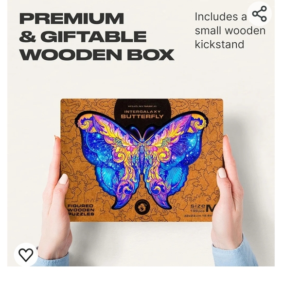 Wooden Jigsaw Puzzles - Intergalaxy Butterfly, 199 pcs - Picture 3 of 4